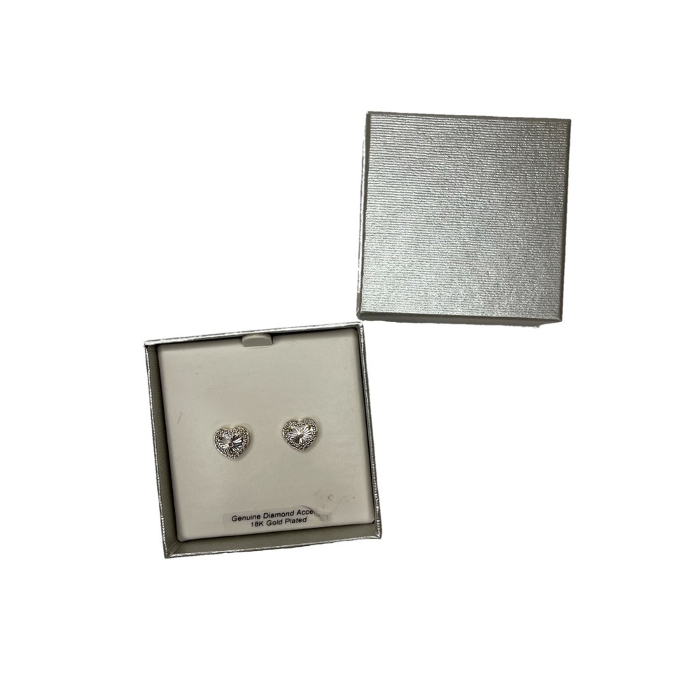 NEW!18k Gold Plated Heart Shaped Earrings